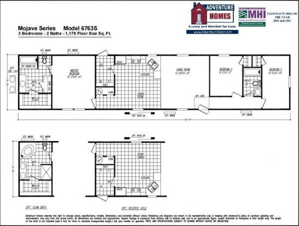 Mojave-Sun-Valley-6763S-Floor-Plan | Harmony Homes of Illinois, Inc.